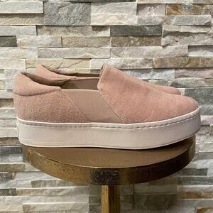 Vince Size 10 Wool Platform Slip-On Sneakers | Blush Pink Luxury Minimalist NWOT